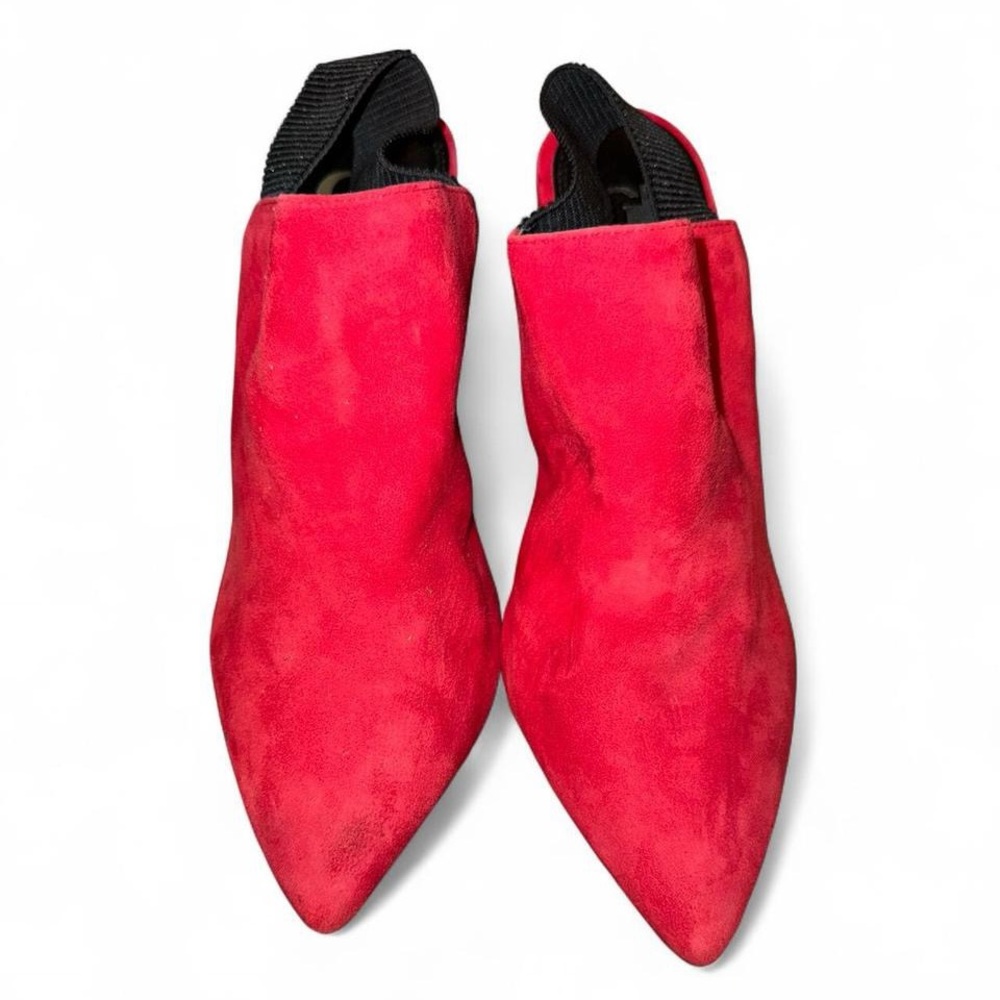Gianni Bini Vibrant Red Suede Mules